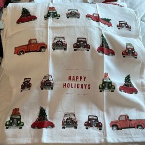 Holiday vehicles tea towel by Stonewall Kitchen NWOT